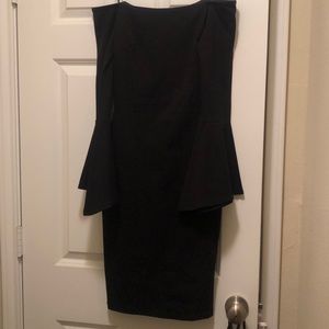 Off the shoulder black dress